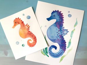 Seahorse Watercolor