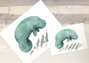 Manatee Watercolor