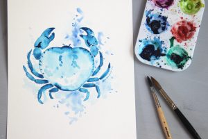 Crab Original Watercolor