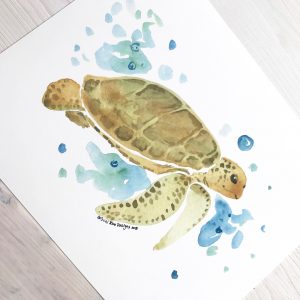 Sea Turtle Watercolor