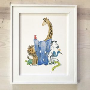 Safari Animals Watercolor