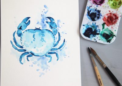 Crab Original Watercolor