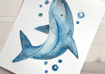 Shark Watercolor