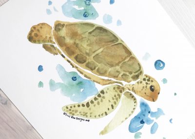 Sea Turtle Watercolor